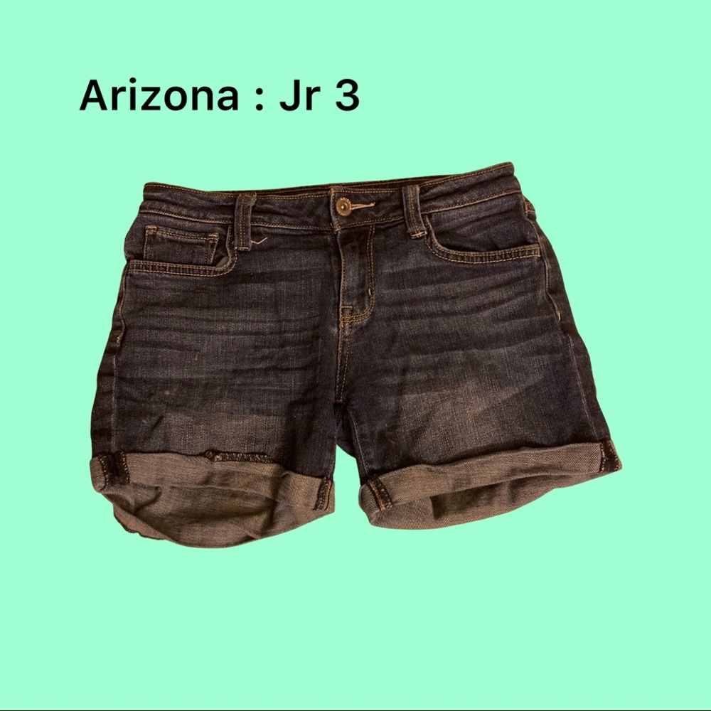 Arizona long sleeve shirt and jean shorts. sold T- $20; s- shirt $8, jeans $15